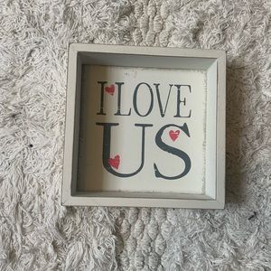 small shelf/hanging sign